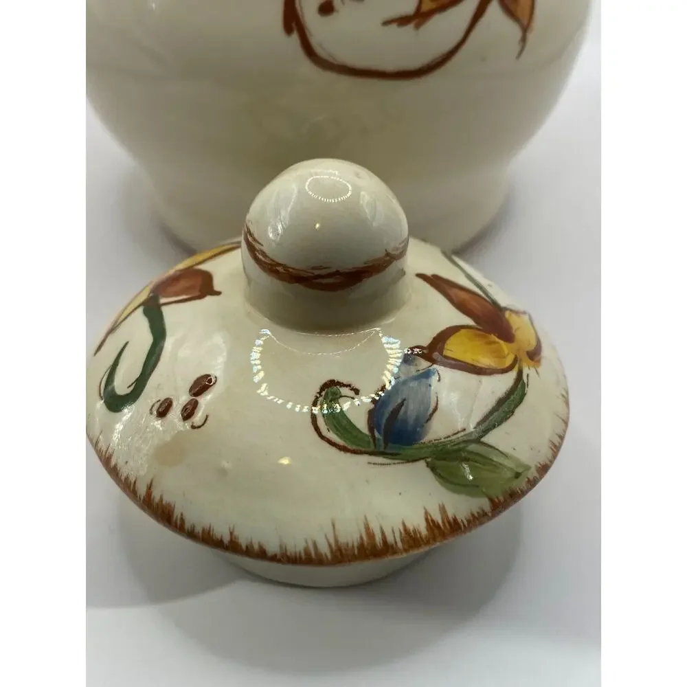 Maxcera Handcrafted In China Sugar Bowl And Creamer Leaf Vine